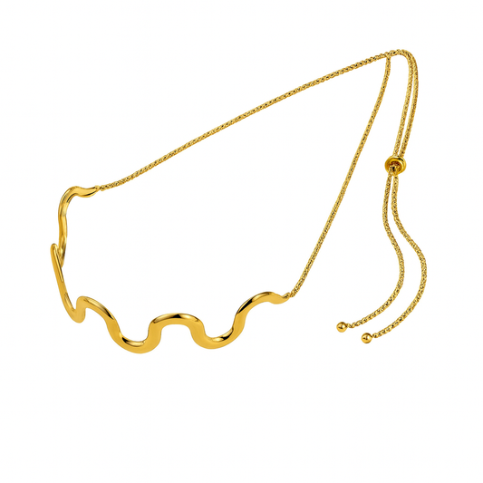 Golden Wave Necklace